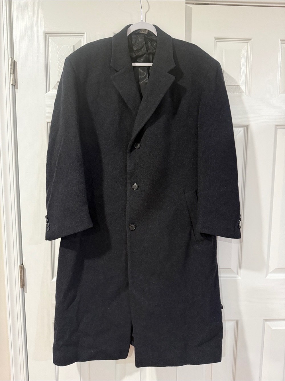 Men's Black Wool Overcoat - Classic Single-Breasted Coat JoS. A. Bank